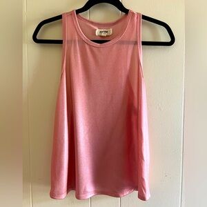 Porridge by anthropology pink shiny tank